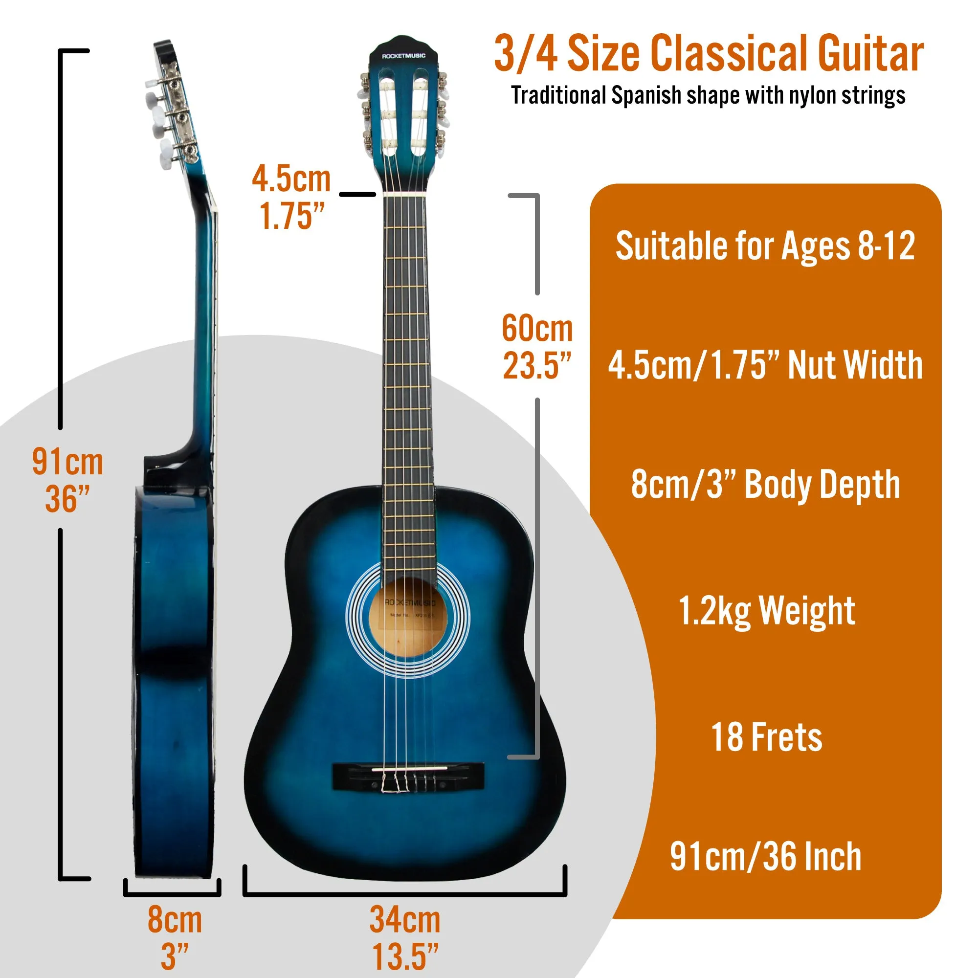 XF 3/4 Size Classical Guitar Pack