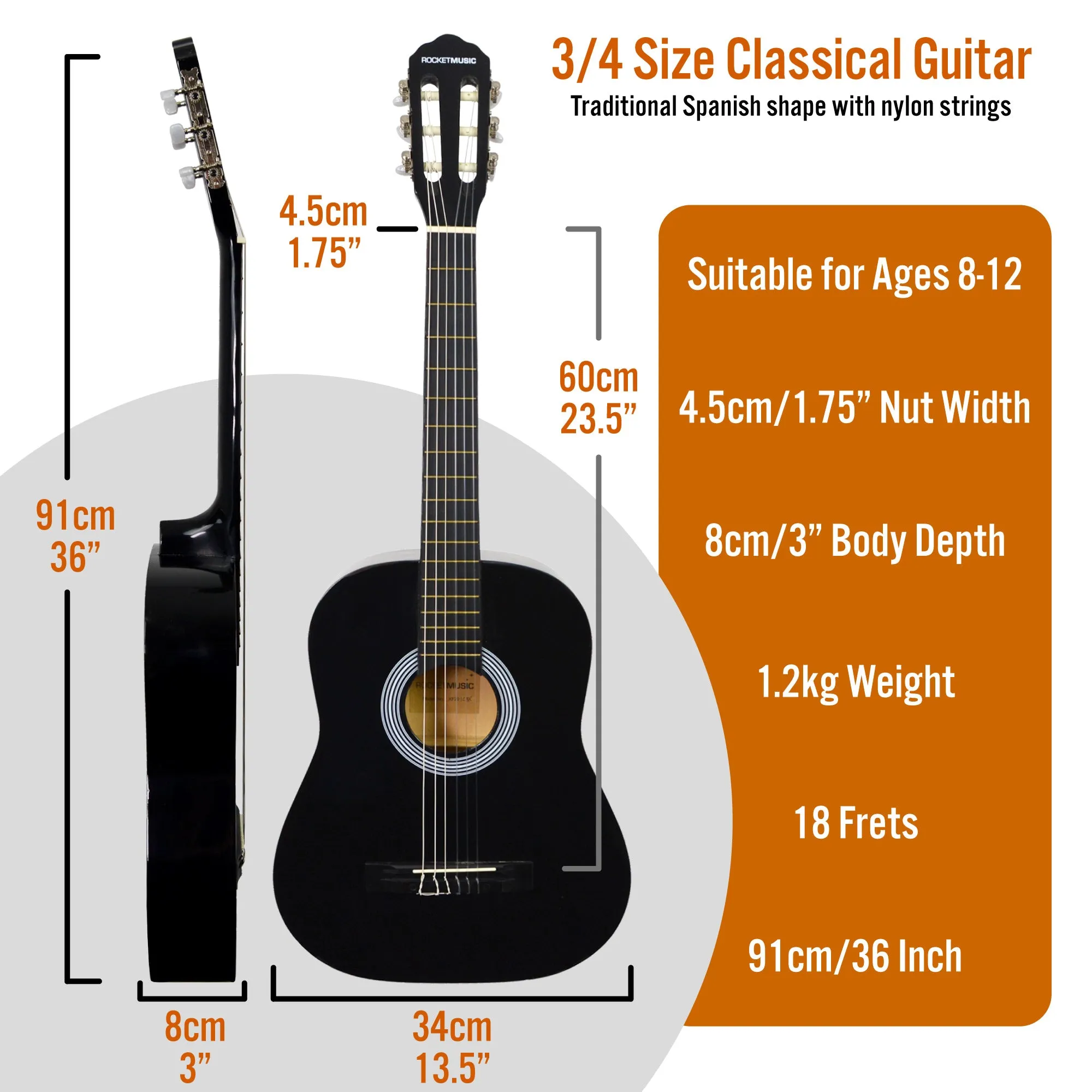 XF 3/4 Size Classical Guitar Pack