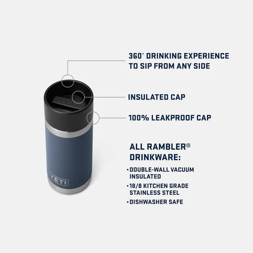 YETI Rambler 12 OZ (354ml) Bottle With Hotshot Cap - Black