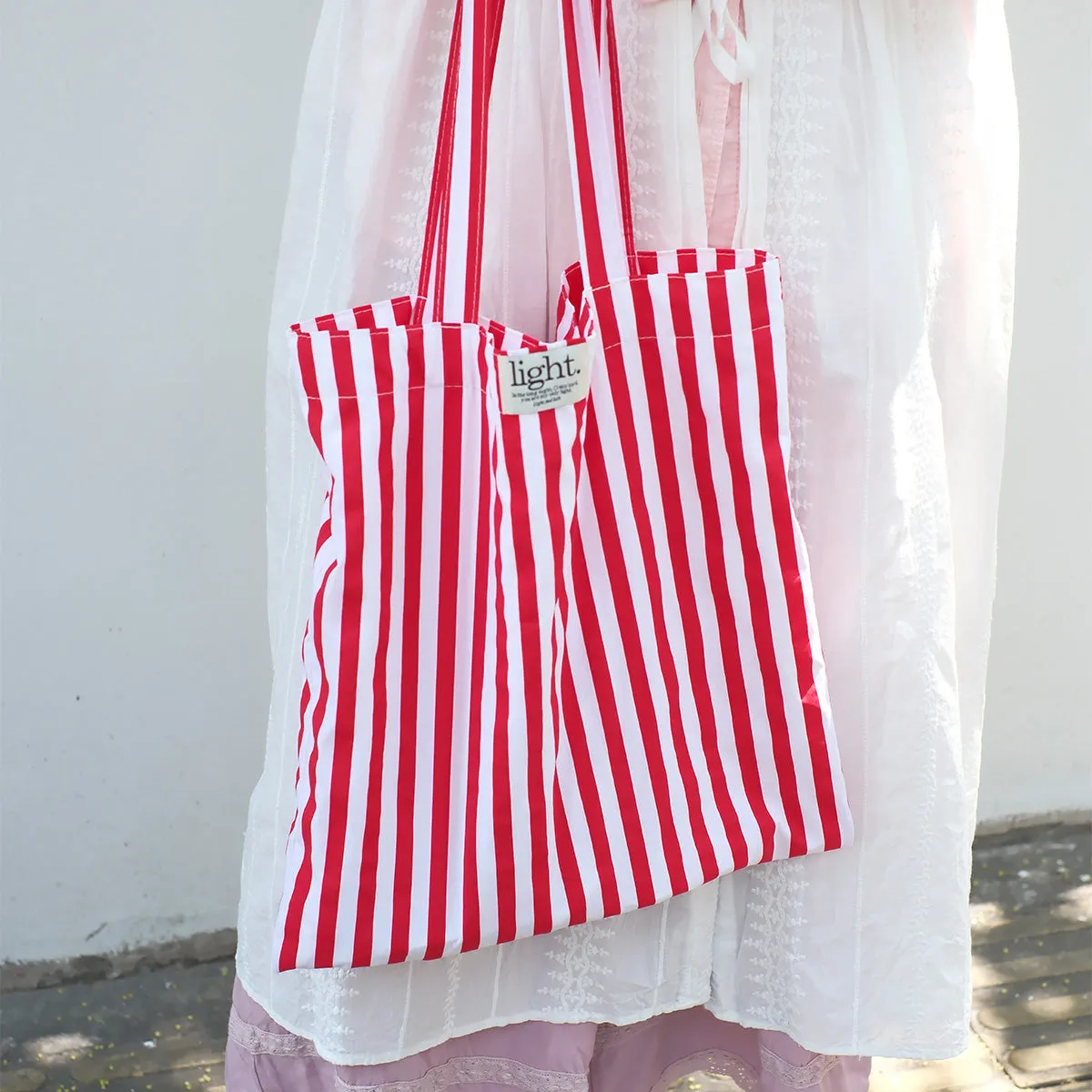 You are my Light {Stripes Canvas Tote Bag}