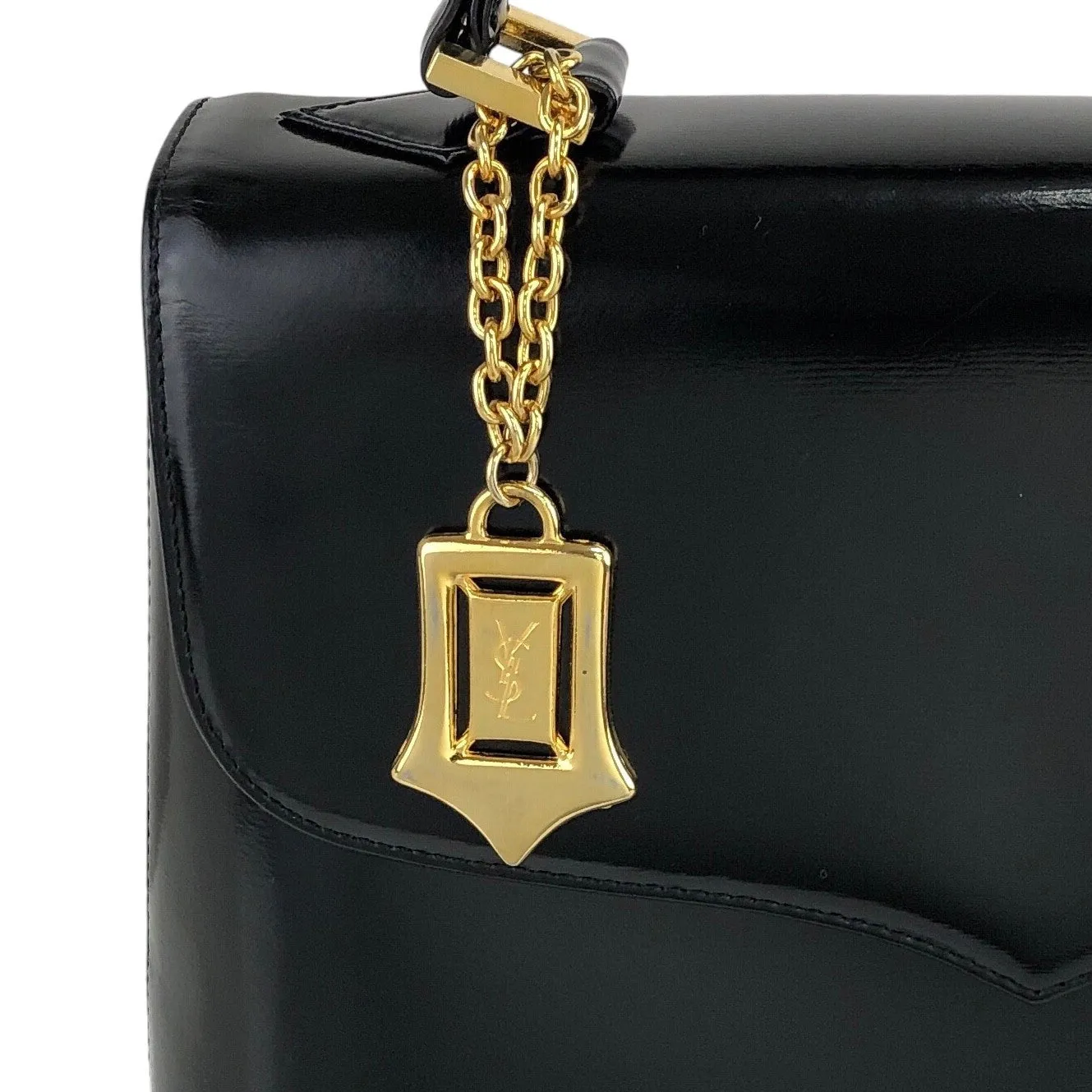 Yves Saint Laurent Charm Handbag Black Vintage rbvbzf